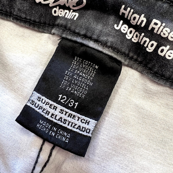 Mossimo High Rise Dark Gray Camo Super Stretch Jeggings Size 12