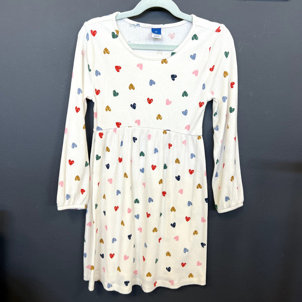 Old Navy Heart Print Ribbed Dress Size 6T