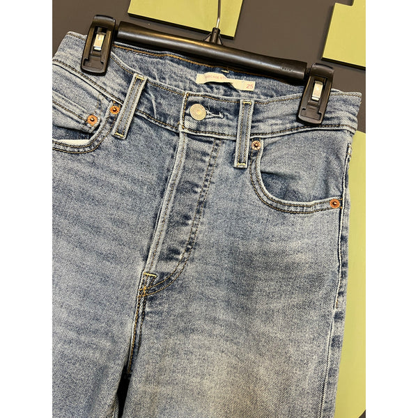 Levi's Light Wash Ribcage Straight Leg Jeans Size 25
