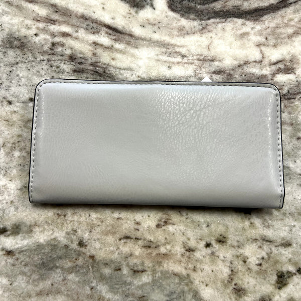 NWT Light Gray Vegan Leather Card Holder Wallet