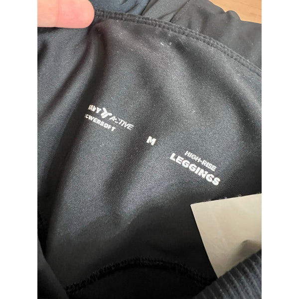 Old Navy Active Powersoft Ribbed High Rise Black Leggings Medium