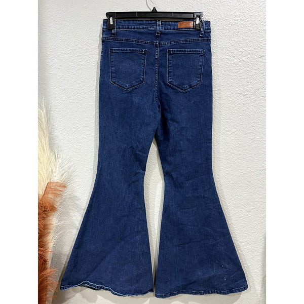 Lucky & Blessed Two Tone Super Flare Jeans Size 14