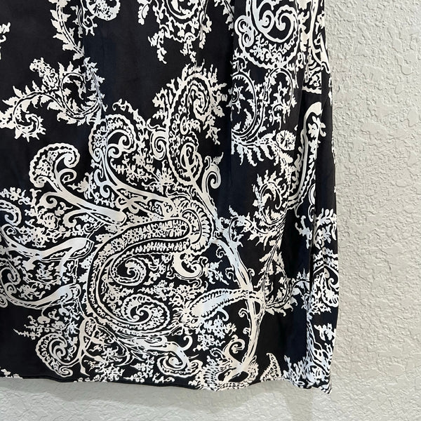 Jones New York Paisley Mock Neck Tank Top Size 4