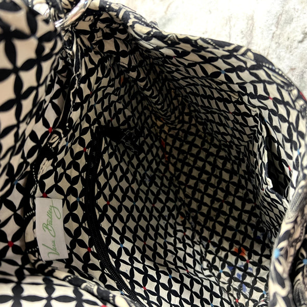 Vera Bradley Barcelona Shoulder Crossbody Bag Black + White