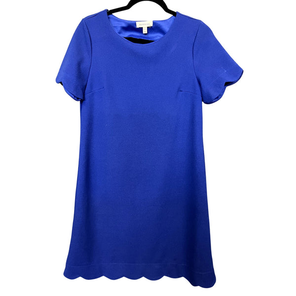 Monteau Royal Blue Scalloped Edge Mini Dress Size Medium