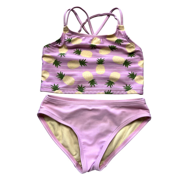 Cat & Jack Pink Pineapple Girls Bikini Set Size XS 4/5
