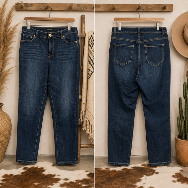 Simply Vera Dark Wash Crop Jeans Size 12