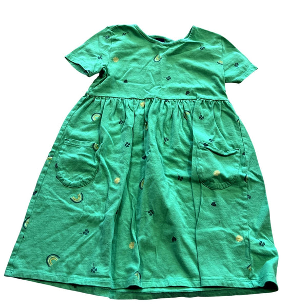 Old Navy Lucky Charm Green Short Sleeve Dress Size 6T