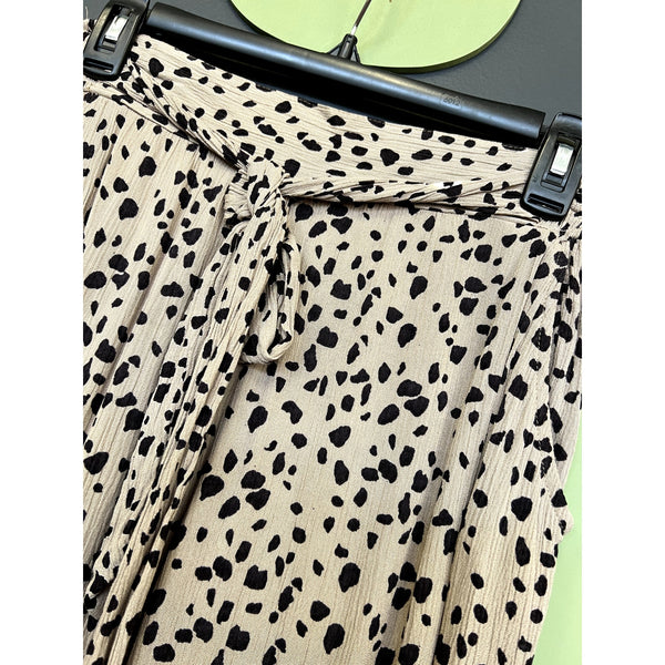 Angie Leopard Flowy Office Casual Pants Size Medium