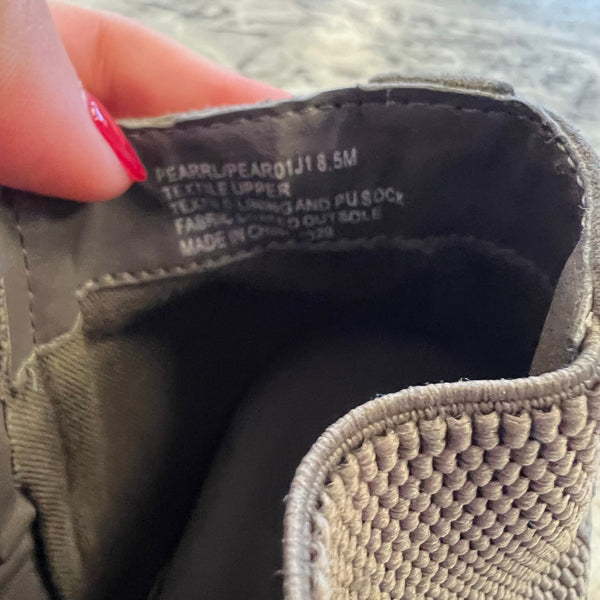 Women's Gray Canvas Slip On Sneakers Size 8.5