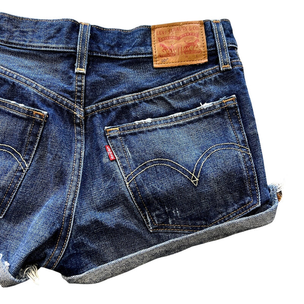 Levi's Dark Wash Cutoff Denim Shorts Size 25