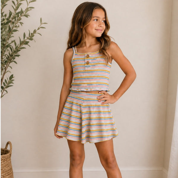 Vignette Girls Two Piece Striped Set Size 12