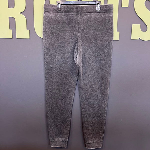 Chicka D Charcoal Fleece Acid Wash "The Couch Club" Joggers Size XL