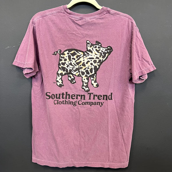 Southern Trend Leopard Pig Graphic Tee Size Medium
