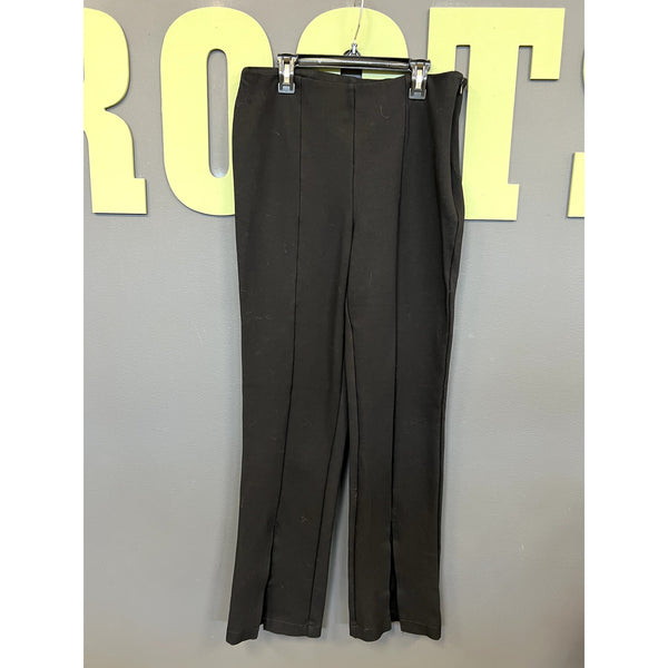 Worthington Front Slit Black Bootcut Dress Pants Size Medium