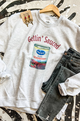 Gettin' Sauced Cranberry Sweatshirt