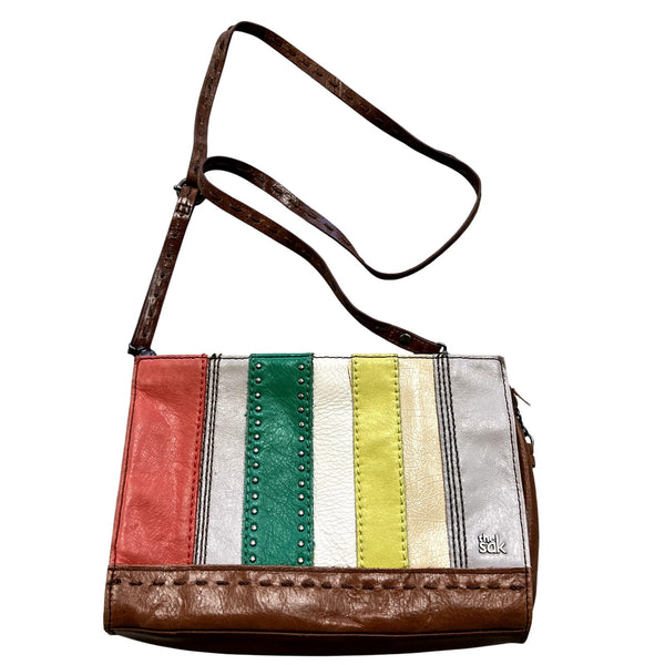 The Sak Striped Leather Iris Crossbody Bag