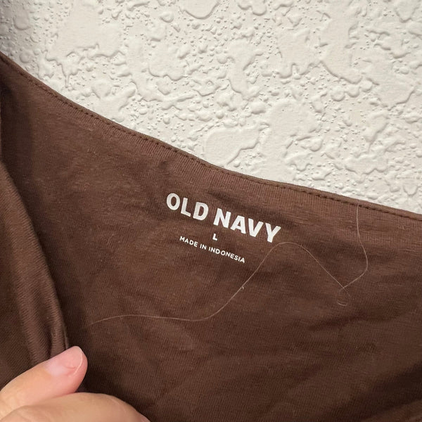 Old Navy Brown Square Neck Bodysuit Size Large