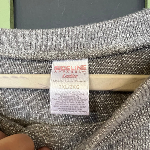 Sideline Apparel Arkansas Gray Side Slit Sweatshirt 2XL