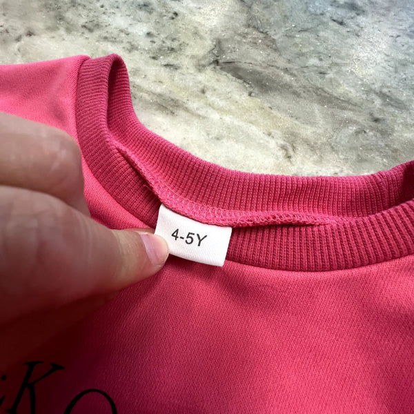 Girls Trick or Treat Pink Sweatshirt Size 4/5