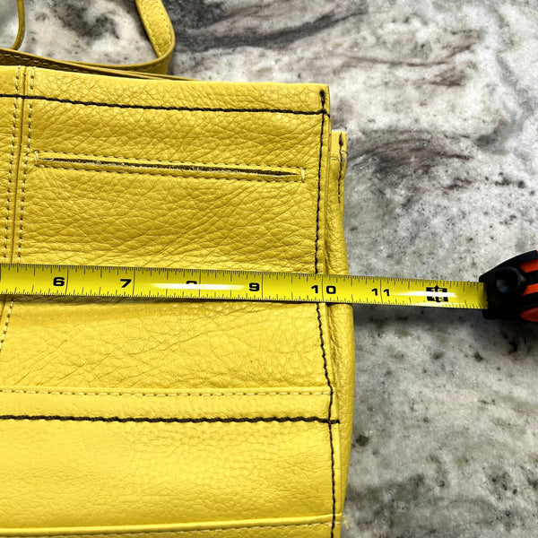 The Sak Yellow Leather Demi Crossbody Clutch