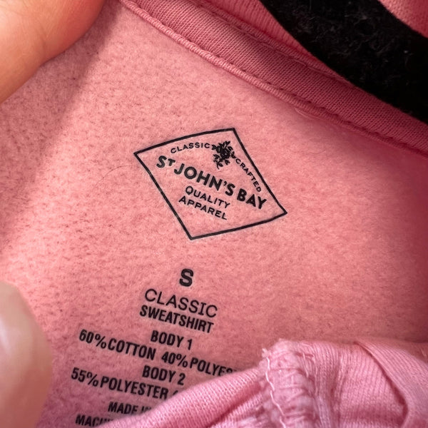 St. John's Bay Pink Button Neck Pullover Size Small