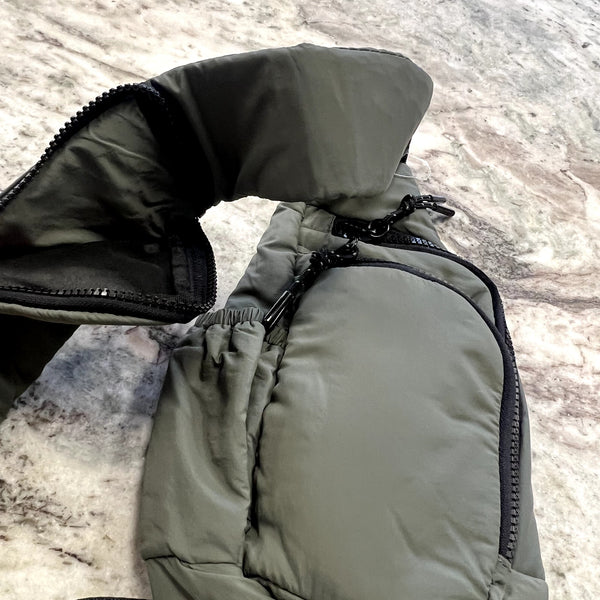 NWT Olive Green Puff Sling Bag