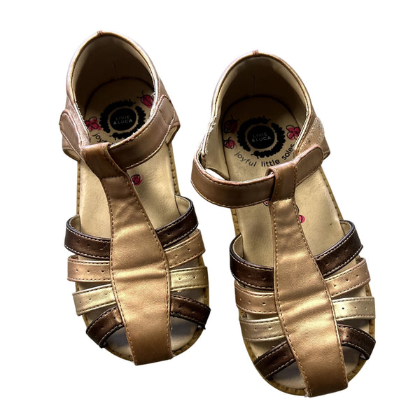 Livie & Luca Rose Gold Girls Sandals Size Youth 1