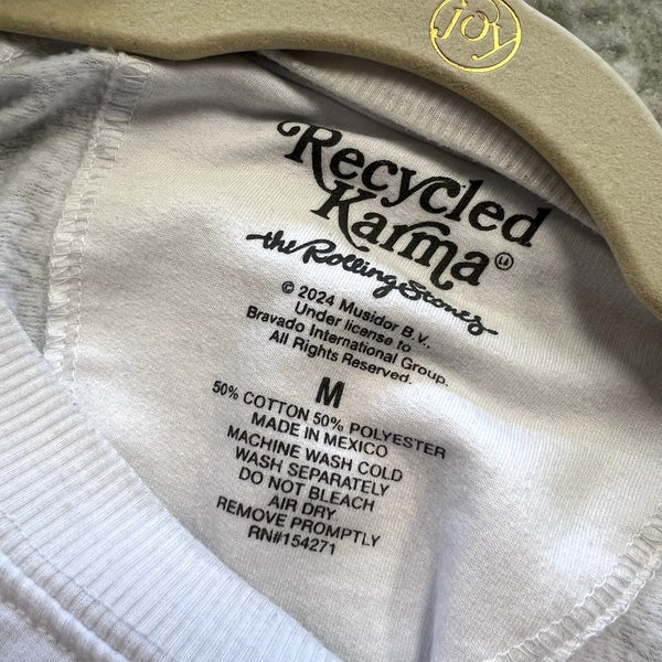 Recycled Karma Burnout Rolling Stones Voodoo Lounge Sweatshirt Size Medium