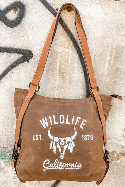 California Wildlife Rustic Tote Bag