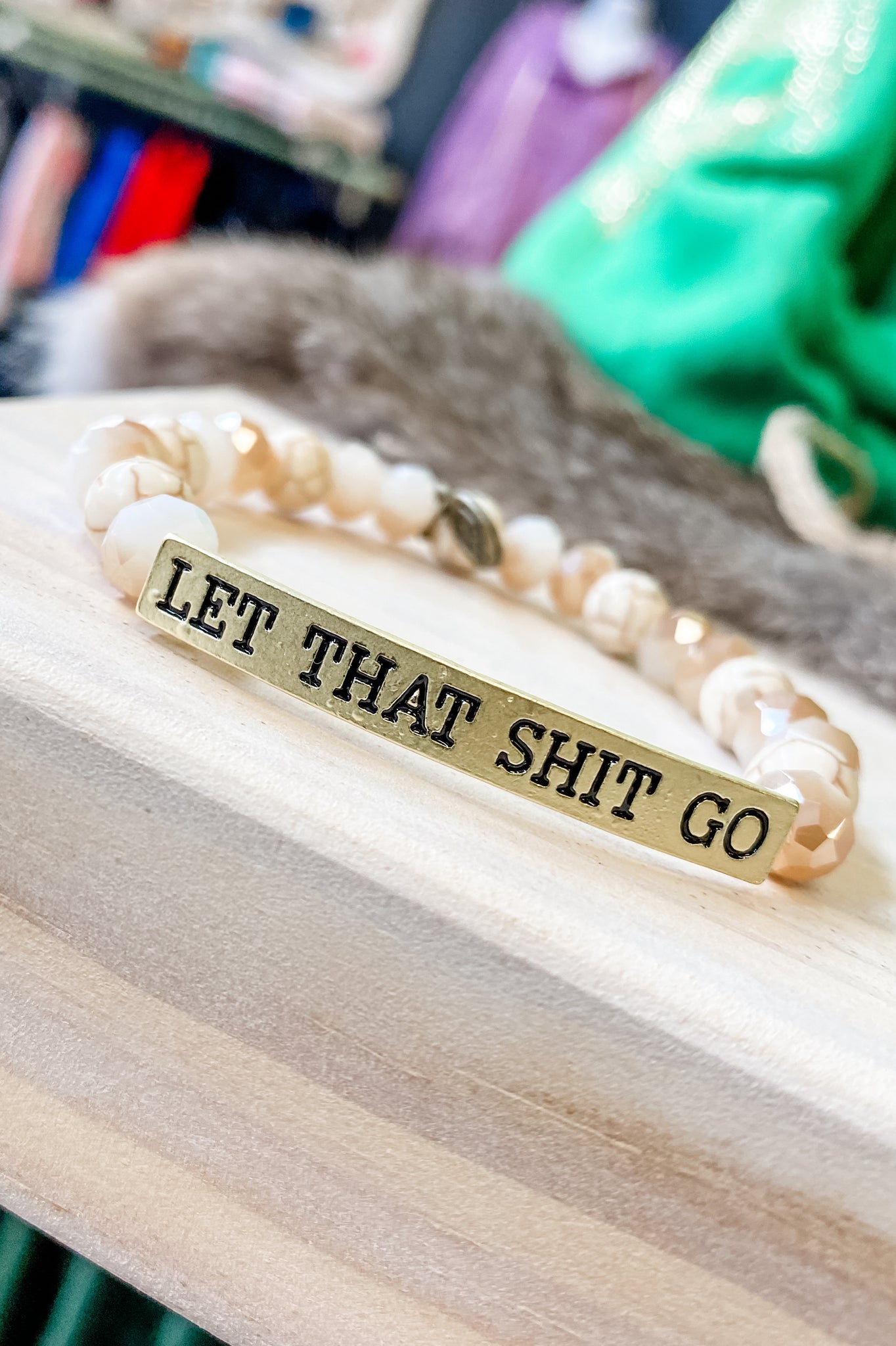 Let That Sh!t Go Bracelet - Gold
