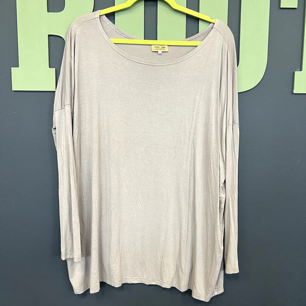 Piko 1988 Light Brown Scoop Neck Dolman Top Size Medium