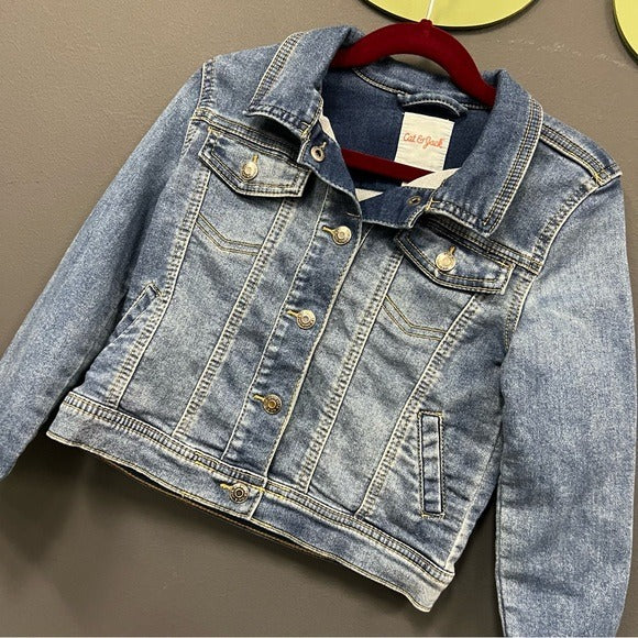 Cat & Jack Girls Denim Jacket Size 5T