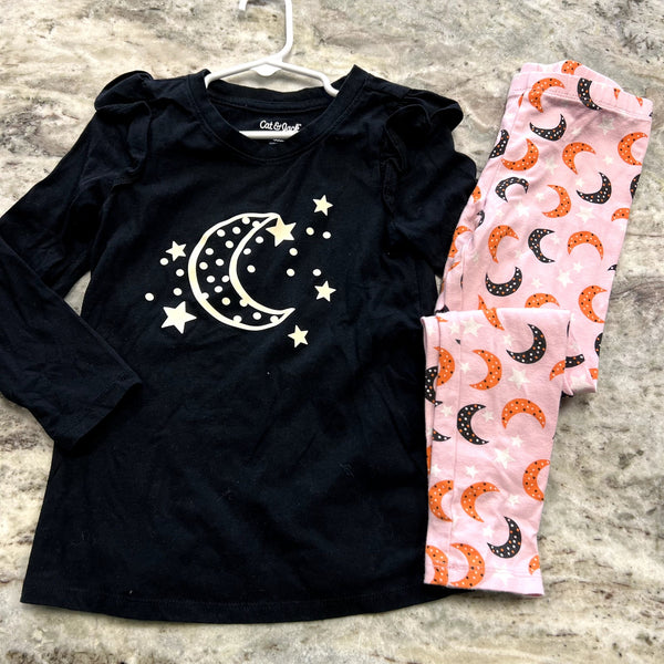 Cat & Jack Halloween Moon Two Piece Set Size 5T