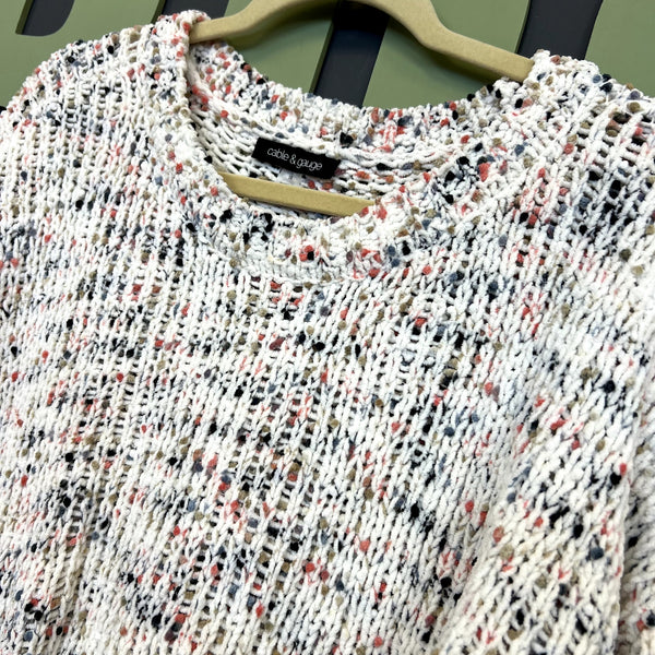 Cable & Gauge Chunky Knit Popcorn Sweater Size 1XL