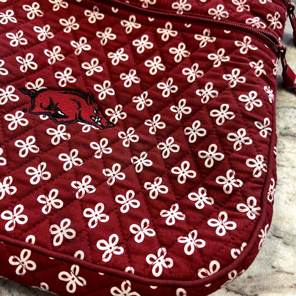 Vera Bradley Red Razorback Cotton Crossbody