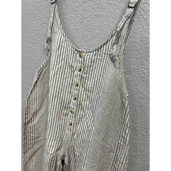 Revolve Amuse Society Linen Striped Overalls Medium