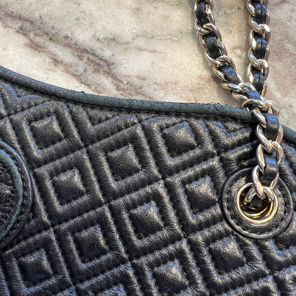 Tory Burch Marion Black Tote Bag Purse