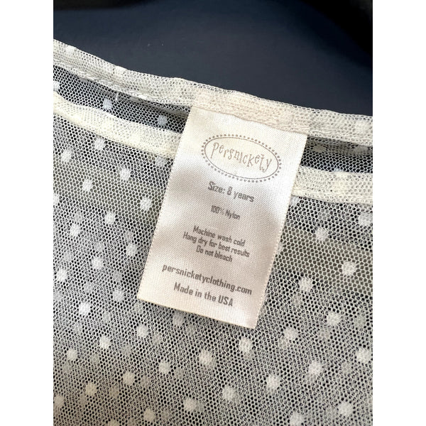 Persnickety Girls Sheer Swiss Dot Top Size 8