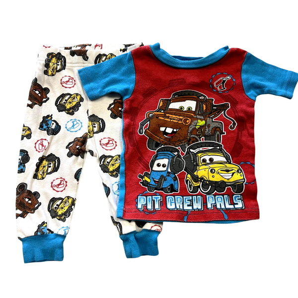 Disney Cars Pit Crew Pals Infant Pajama Set Size 12 Mo