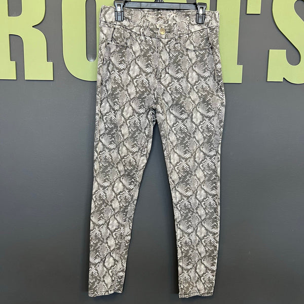 Seven 7 Gray Snake Print Women's Skinny Jeans Size 10