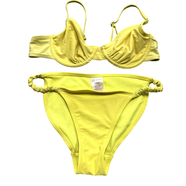 NOBO Yellow Two Piece Bikini Swimsuit Size Small