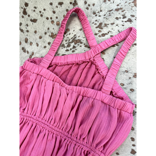 NWT Women's Boutique Pink Strappy Beach Dress Size Small