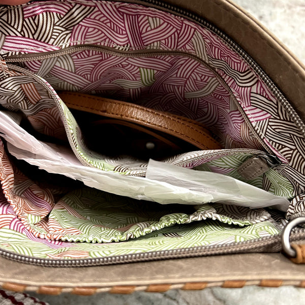 NEW The Sak Western Aztec Seed Bead Leather Crossbody Bag