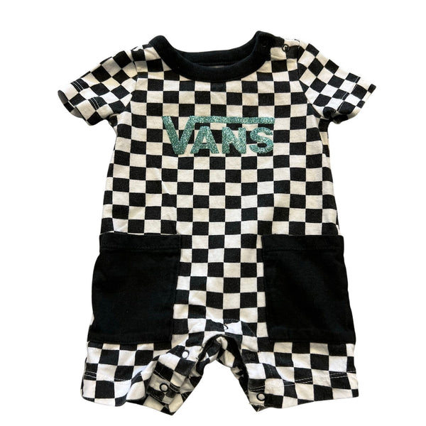 Skate Checkered One Piece Romper Size 0-3 Mo