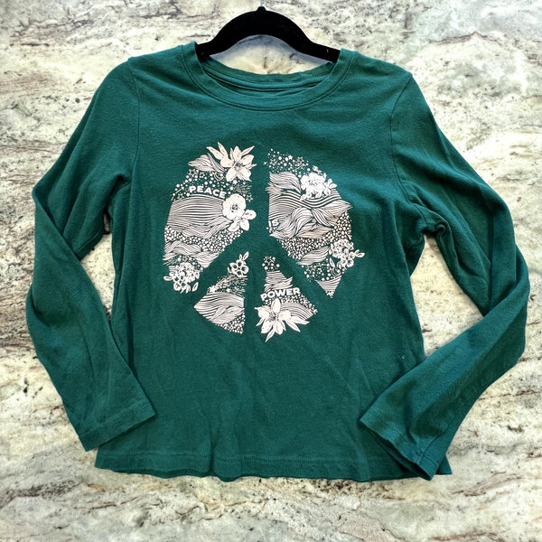 Old Navy Peace Wildflower Graphic Top Size Youth 8