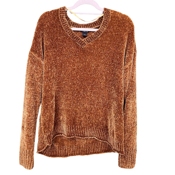 Rue 21 Golden Chenille V-Neck Sweater Medium