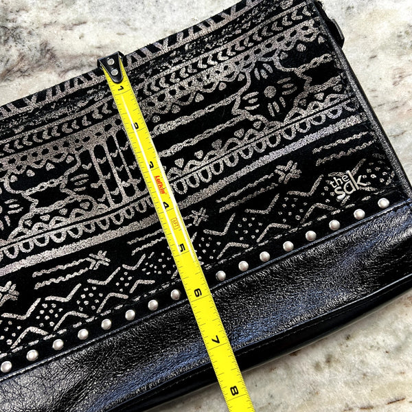 The Sak Black + Silver Studded Iris Crossbody Bag