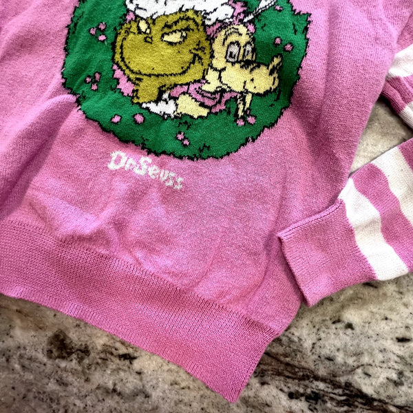 Girls Pink Grinch Sweater Size 4T