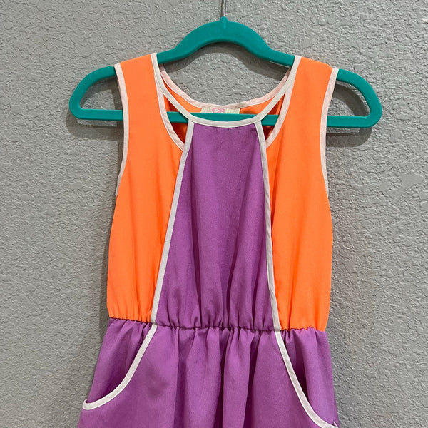 Gianni Bini Girls Purple + Orange Sundress Size Small